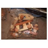 homemade lot of push toys