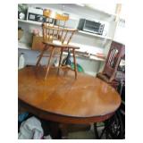Wooden table wtih chair
