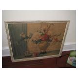 Framed floral picture