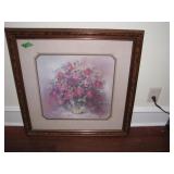 Framed Floral picture