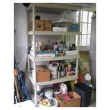 Garage shelf with misc garage items