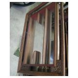 Mirror back shadow box, wood