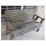 Wooden outdoor bench