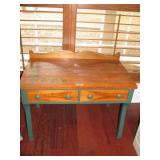 Wooden table with drawers