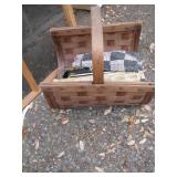 Wooden, wicker? log holder