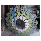 Decorative metal frame mirror