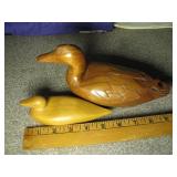 Pair of wooden ducks