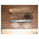 Antique glasses with case