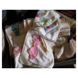 Misc vintage handstitched linens
