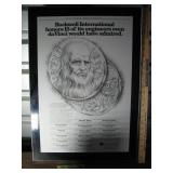 Framed Rockwell International poster