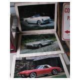 Corvette posters circa 1970s&metal Corvette sign