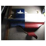 Handpainted metal Texas cut out