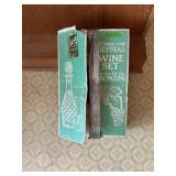 Crystal Wine set w/ 24 K Gold rim