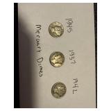 MIsc Silver Mercury dimes