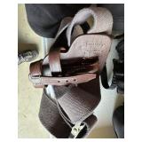 Leather gun holster and belt