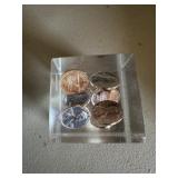 Aacrylic Penny paperweight