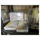 Misc fishing lures in organizers