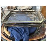 Silverplated serving dish