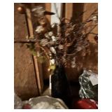 Large vase w/faux flowers