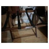Wooden fold up luggage rack