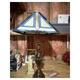 Stainglass and Brass lamp
