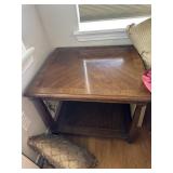 Wooden lamp table