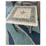 Tile top outdoor drink table