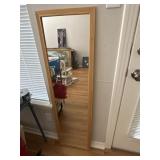 Wood frame floor lamp