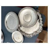 Misc silverplated platters