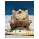 Asian clay dish w/lid