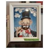 Signed Red Skelton Clown painting