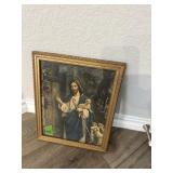 Framed religious print