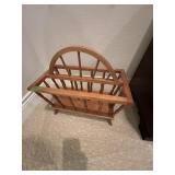 Oak book organizer