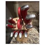 Kitchen Aid Knife block w knives