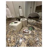 Misc contents of bathroom and closet