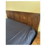 Wooden King size bed w/mattress,clean