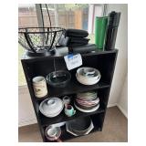Shelf of misc household items