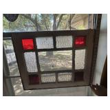 Framed Square blocks stainglass window