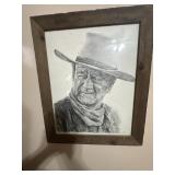 Framed John Wayne picture