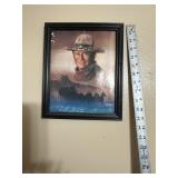 Framed John Wayne picture