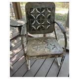Vintage outdoor metal chair