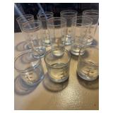 Etched liquor glasses
