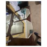 Pair of beveled mirrors