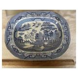 Blue and White Stoneware plate
