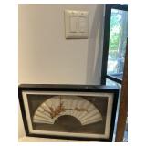 Framed Asian fan