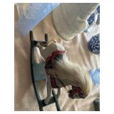 Desk-top wooden rocking horse