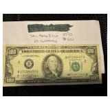 1990 US Franklin $100 currency