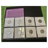8 Brilliant Uncirculated Truman dimes
