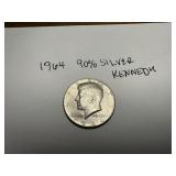 1964 90% Silver Kennedy half dollar