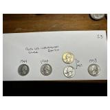 Misc 90% Silver US Washington quarters